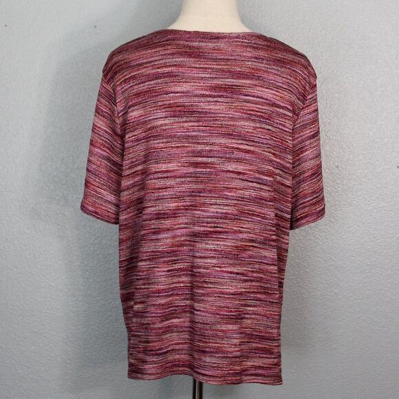 Allison Daley II Pink and Purple Heathered Blouse Size 2X - Picture 7 of 10